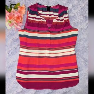 NWOT Ann Taylor Multicolor Striped Blouse